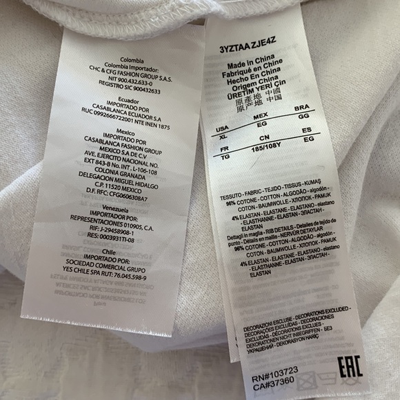 A/X Armani Exchange Men’s V neck short sleeve tee-shirt XL - Picture 6 of 8